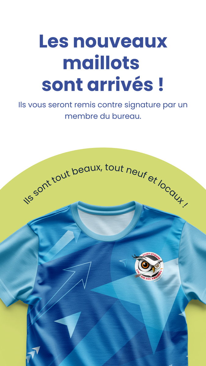 Les nouveaux maillots sont arrivés !