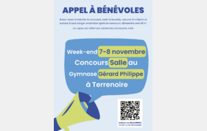 Concours salle des 7 et 8 novembre : nous avons besoin de bénévoles !