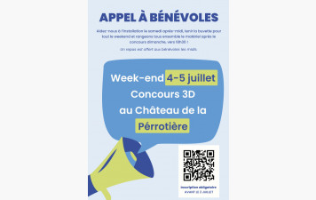 Appel aux bénévoles – Concours 3D 4&amp;5 juillet